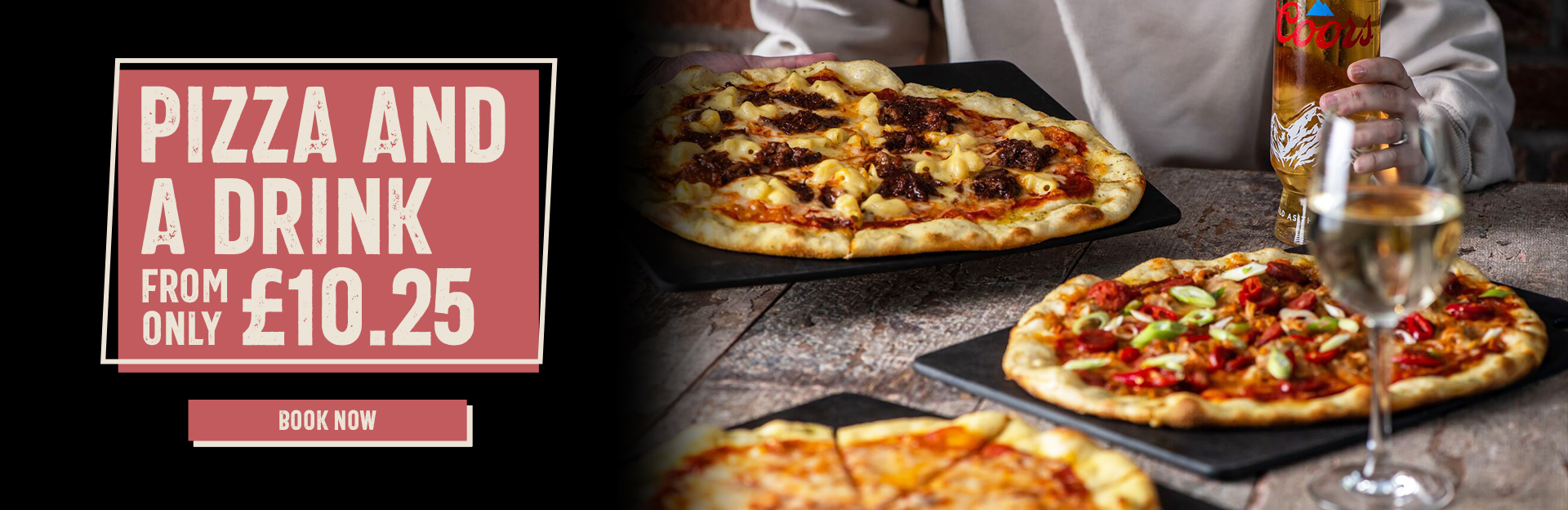 Pizza & Drink at The Hole in the Wall